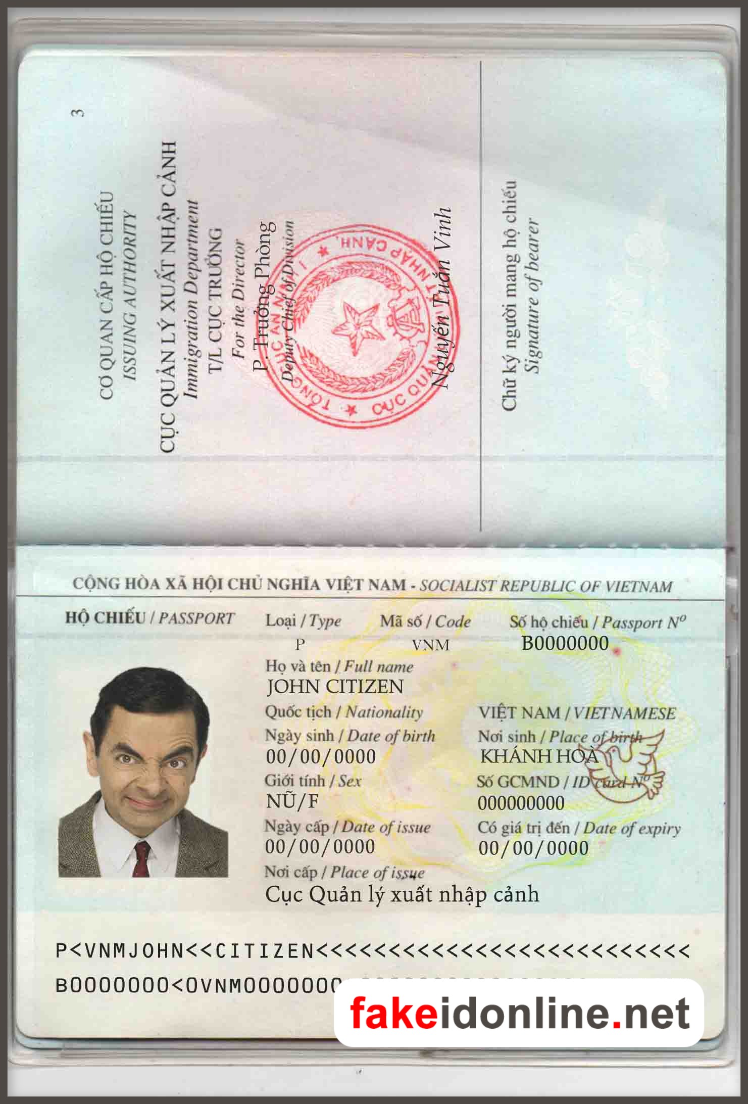 Vietnam Passport PSD Template